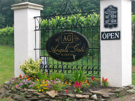 The gate that greets visitors at Angels Gate.
