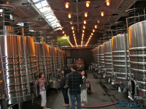 The stainless steel vats at Latour.