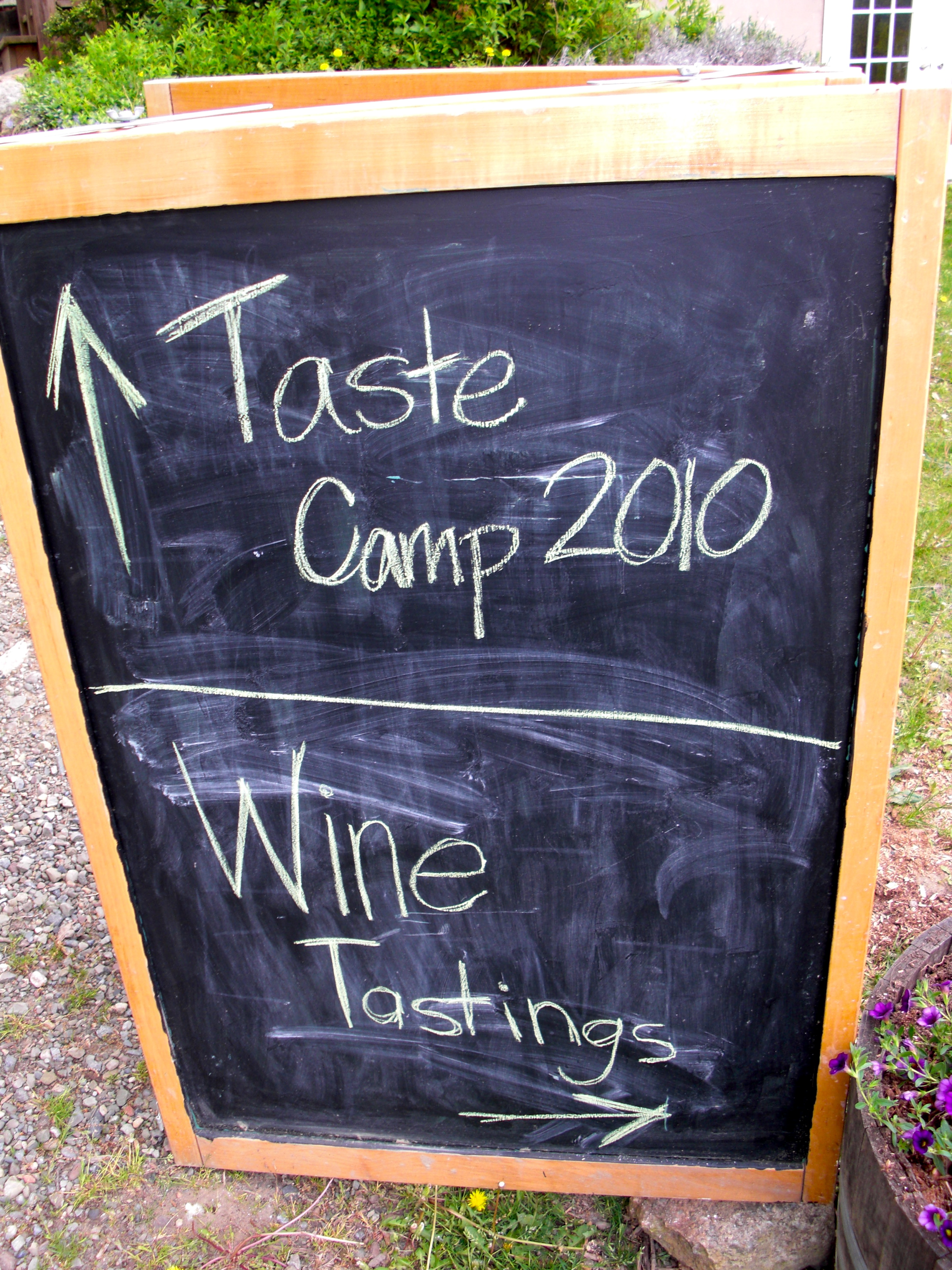 Sign from TasteCamp in Finger Lakes