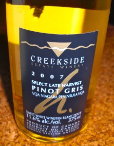 Creekside Pinot Gris.
