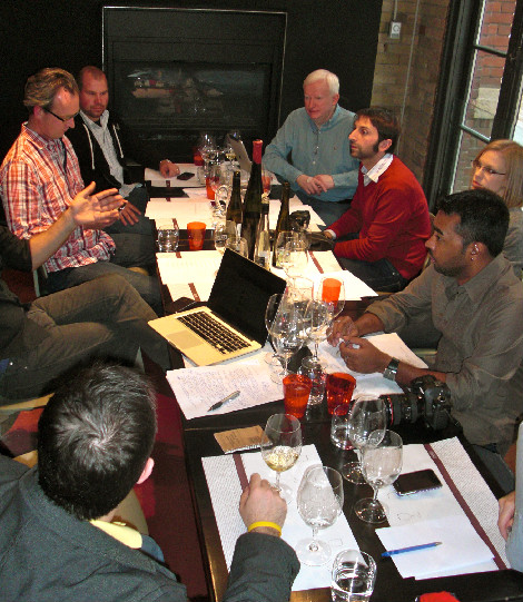 Tasters gathered at Crush Wine Bar in Toronto for Pinot Gris tasting.