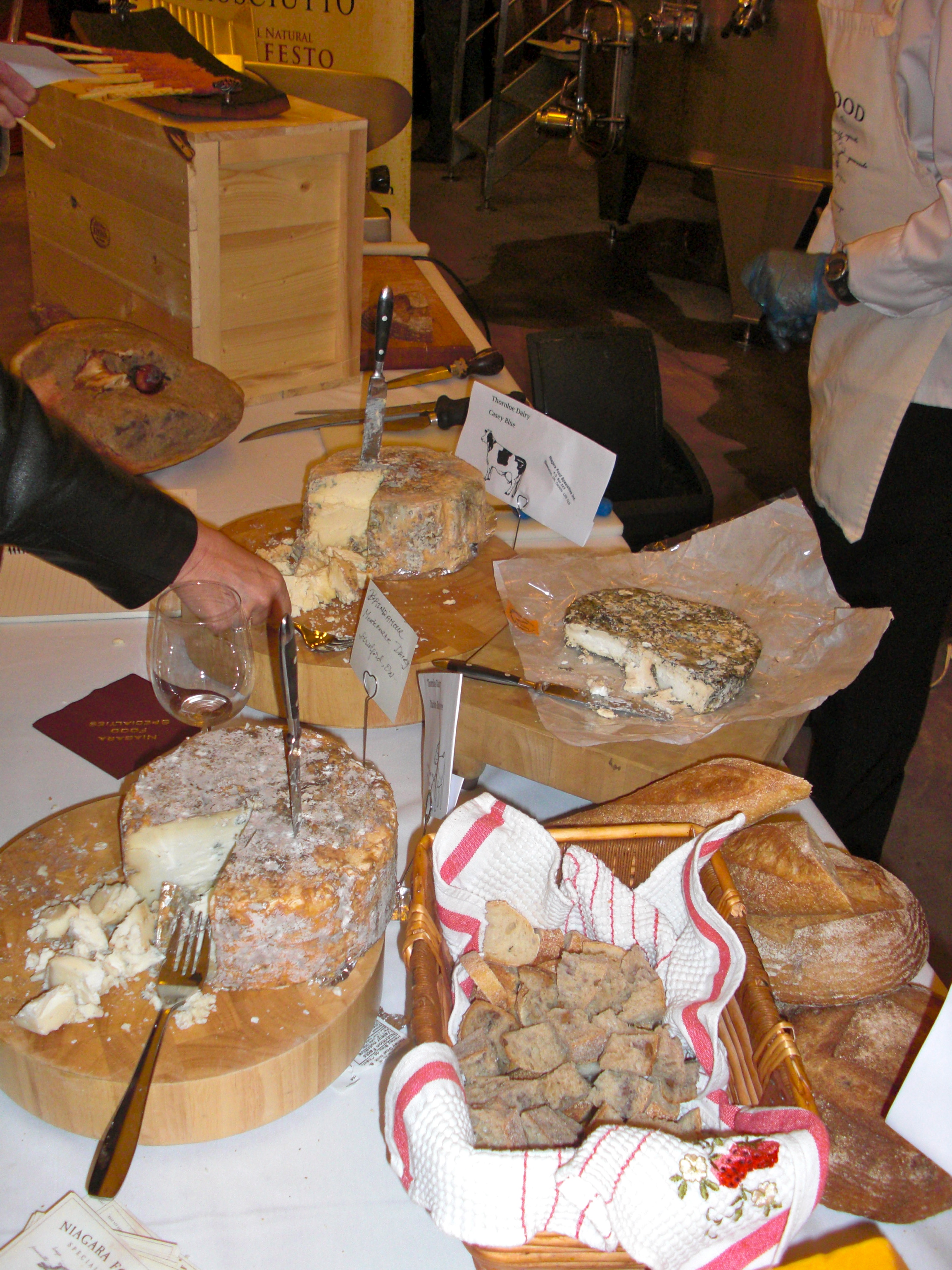 A selection of great cheese at Mega tasting
